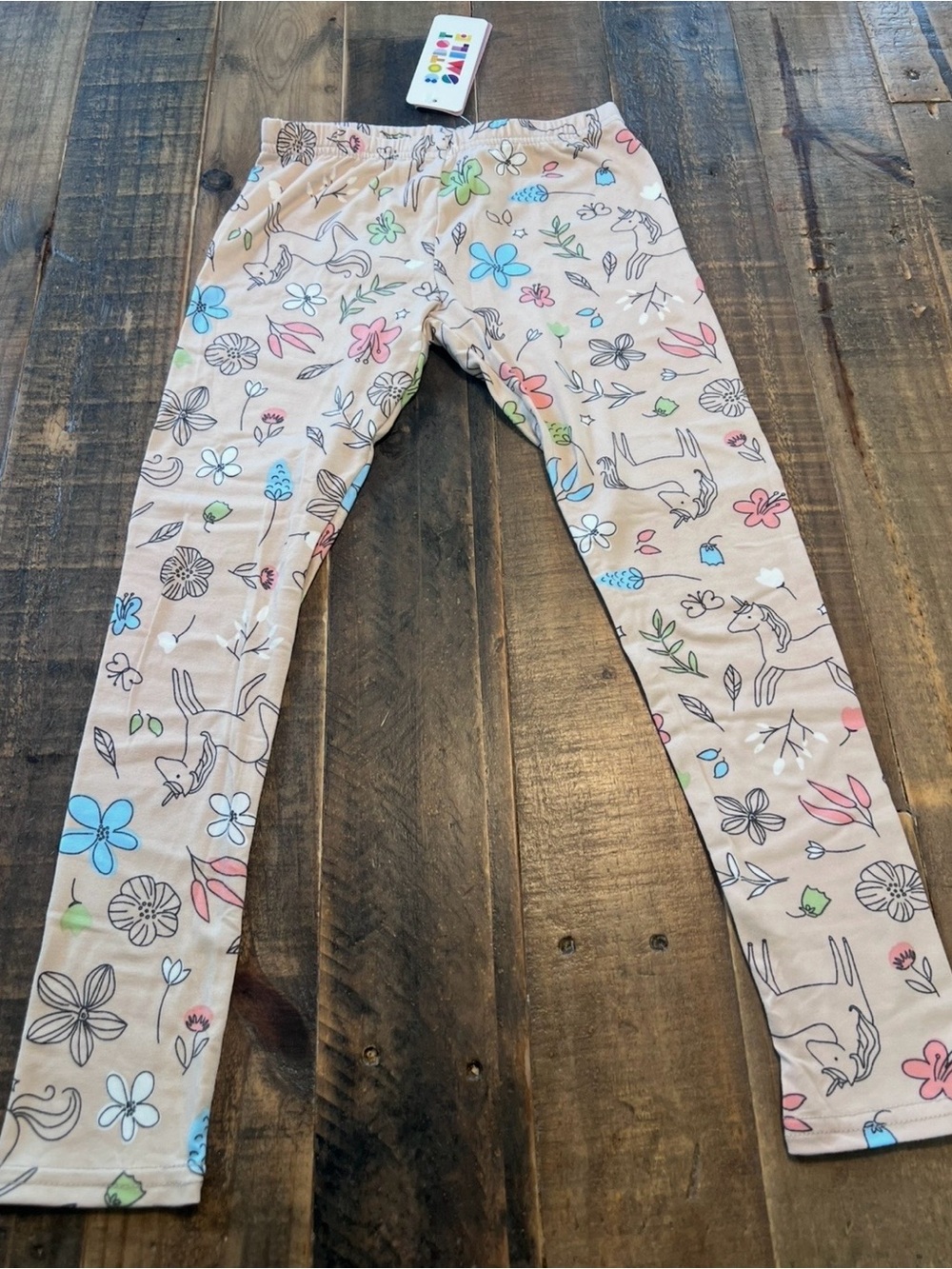 Dot Dot Smile size 7 girls unicorn and flowers leggings new